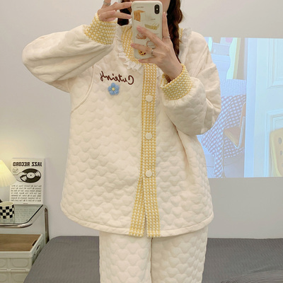 大码200斤孕妇睡衣秋冬款孕x期纯棉可外穿春秋季加厚空气棉月子服