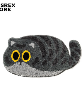 Crissrex Store 宅宅宅 团团猫地毯卧室进门脚垫浴室吸水防滑地垫