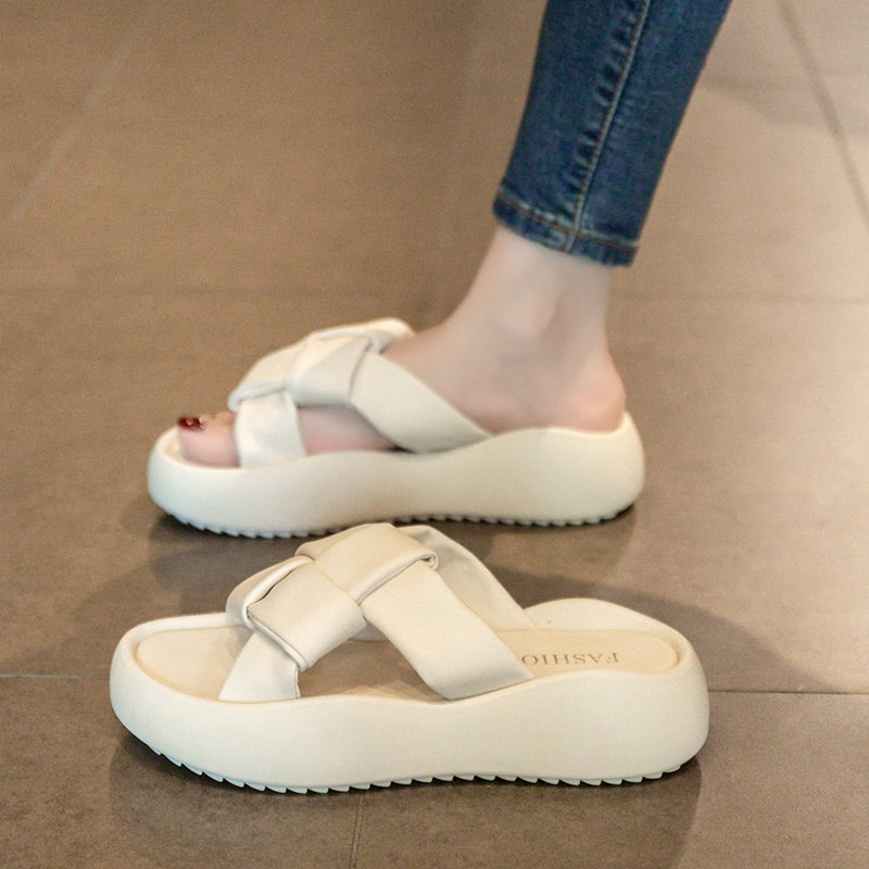 凉拖鞋女时尚外穿2023年夏季新款厚底凉鞋女款平底高级感一字拖鞋,女鞋,一字拖,淘宝优惠券,粉丝福利购,淘宝优惠卷