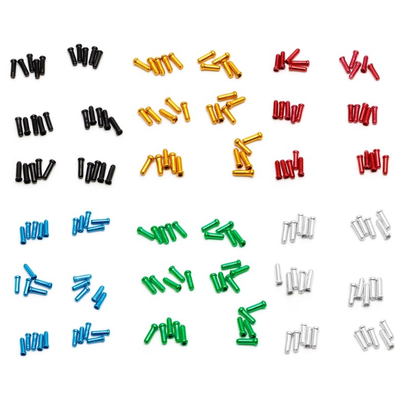 *30Pcs set 7Colors Brake Wire End Cap Cable Parts Aluminum M