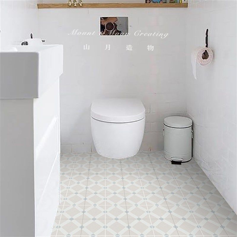 法式奶油自粘地面瓷砖贴纸卫生间装饰地贴厨房防水防滑翻新墙贴,家居饰品,地贴,淘宝优惠券,粉丝福利购,淘宝优惠卷