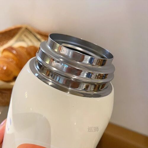 400-500ml Kids Thermos Mug With Straw Stainless Steel Dobble