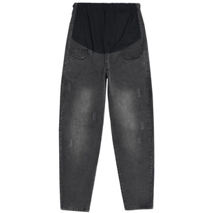 孕妇裤 子软外穿老爹裤 加肥200斤宽松女托腹裤 长裤 牛仔 秋冬款 大码