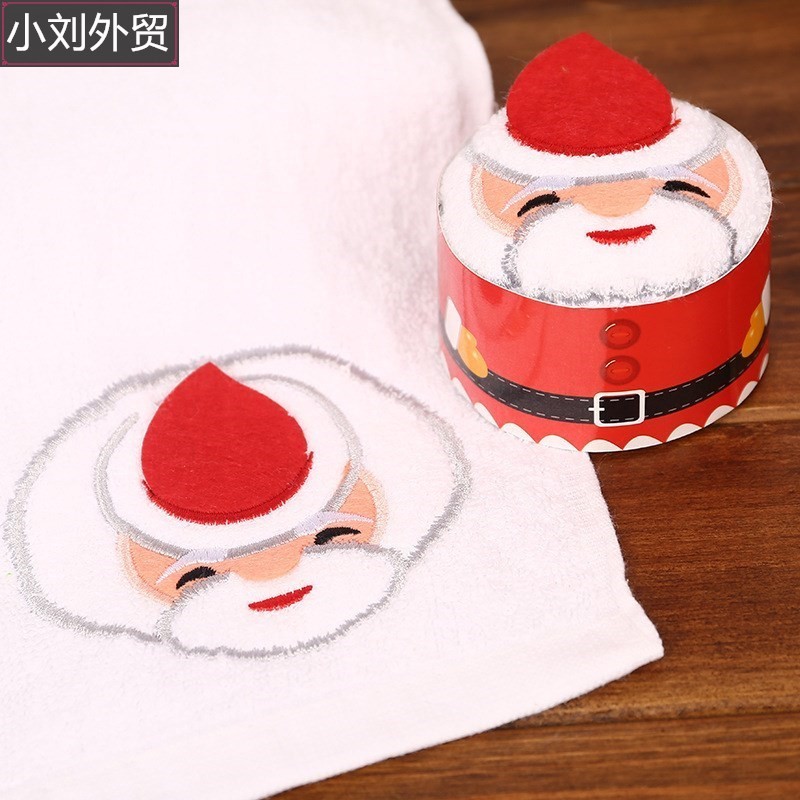 速发Merry Christmas Gift Cupcake Cotton Towel Natal Noel New