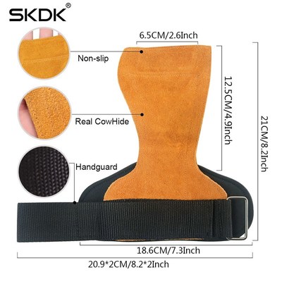 SKDK Hand Grips Gymnastics Gloves Grips Anti-Skid Gym Fitnes