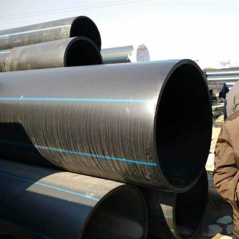 新品黑色大口径市政排水排污联塑排水管hdppe虹吸管pe管件