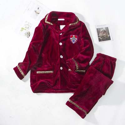 网红Winter Men Thick Flannel Pajamas Sets fleece Warm sleepw