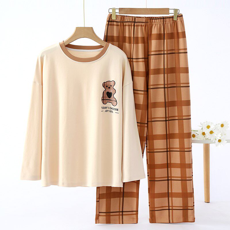 卡通睡衣女款春秋季长袖学生可爱套头休闲可外穿家居服两件套