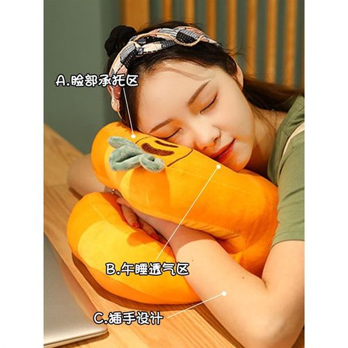夏季冰丝午睡枕办公室小学生用午休枕头趴趴枕儿童趴睡枕睡觉抱枕