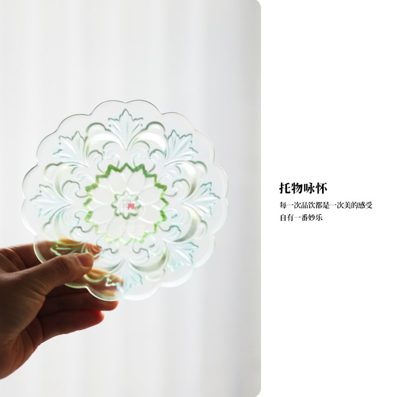 心缘堂琉璃十二花神杯咖啡杯套组花茶杯杯托茶席置景好友送礼