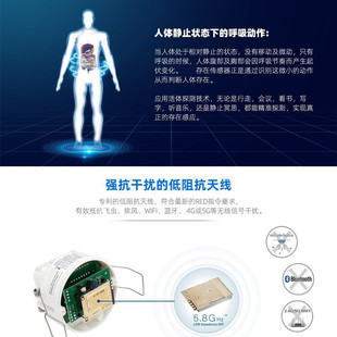 呼吸静态人体存在微波雷达感应开关智能可调探 速发杰森新品 出口版