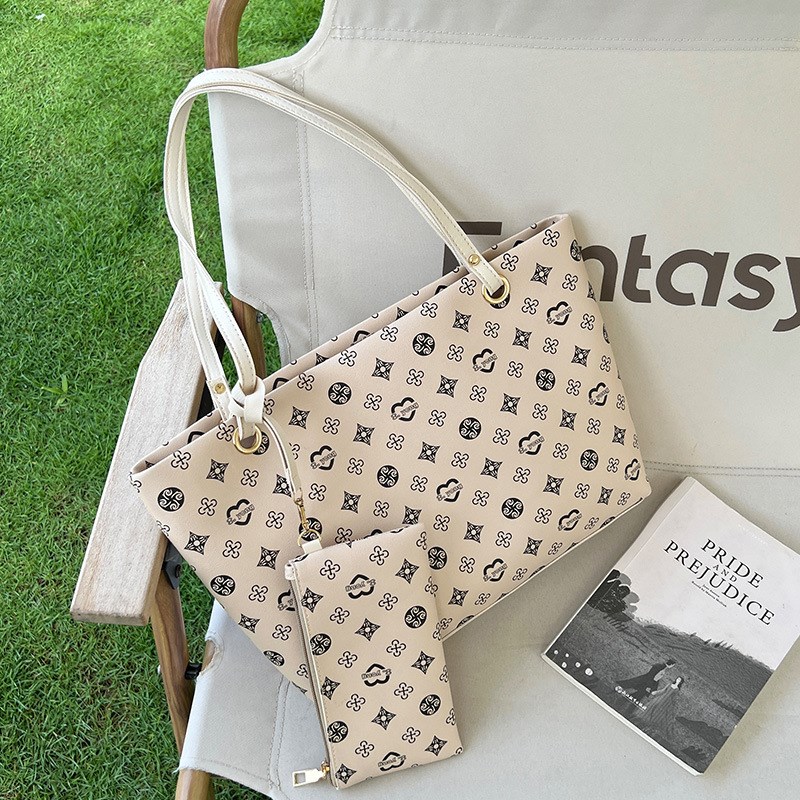 大容量单肩包两件套l2023s新款女包ladies handbag欧式托特包包女