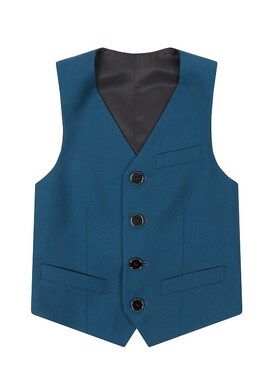 2024秋d男童礼服西装马甲儿童黑色马夹时尚童装小男孩演出表演服