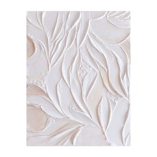 奶油风客厅墙壁大幅抽象立体装饰画手绘油画肌理画玄关高级感挂画