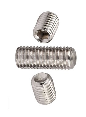 不锈钢内六角凹端紧定机米螺丝钉m6x4--m6x40每100只/包