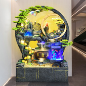 假山流水喷泉鱼缸客厅玄关水景墙屏风循环水办公室装 饰品落地现货