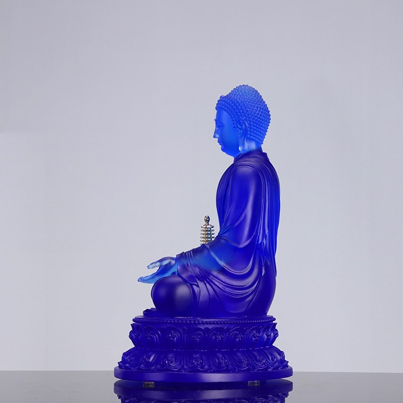 琉璃药师佛琉璃摆件经药师佛像客厅玄关摆件家居装饰品工艺品礼品