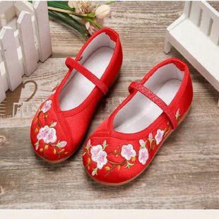 儿童绣花鞋古装女童鞋男生布鞋复古中国风鞋超P仙儿汉服儿童演出
