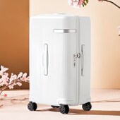 竖条纹拉杆箱万向轮五轮行李箱女20寸旅行箱24简约箱子大容量