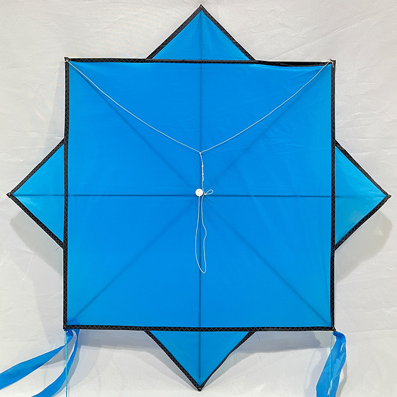 八卦风筝树脂杆伞布 抗大风 成人长尾线好飞哈尔滨正大一米一米二