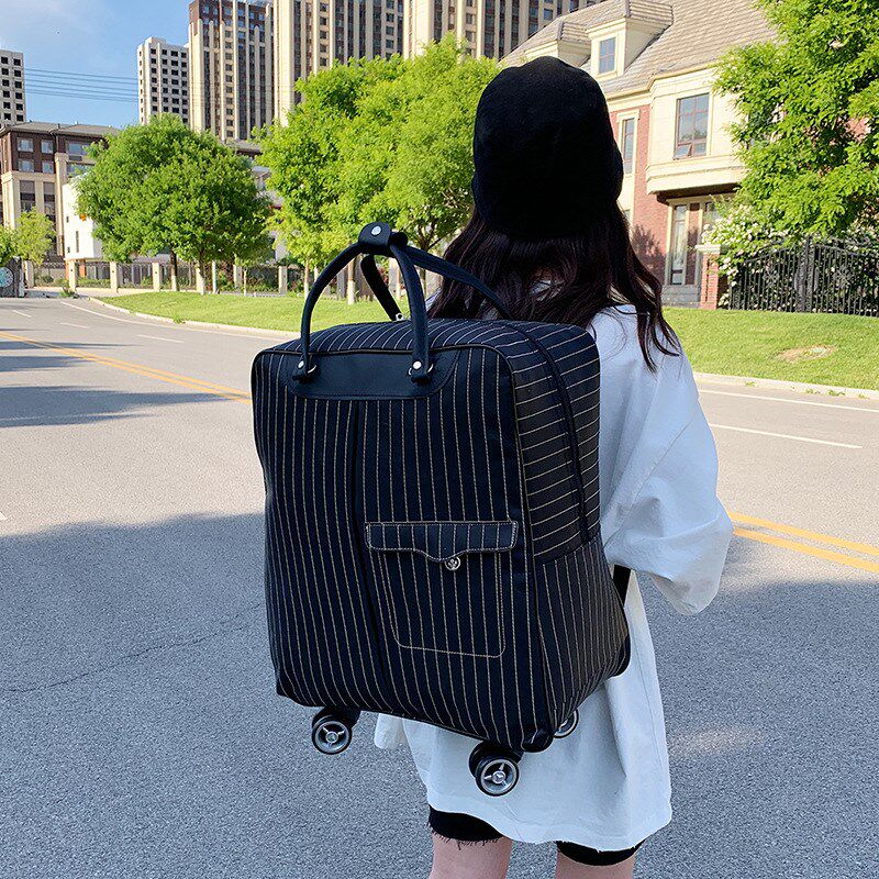 手拉背囊万向轮拉杆可背可拉旅游行李箱包袋带滑轮子双肩背包超轻