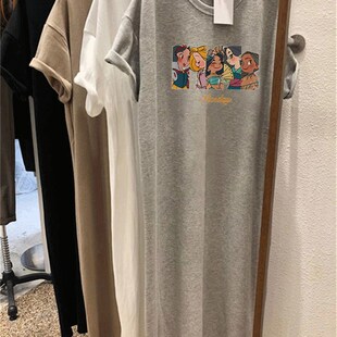 睡衣裙子休闲宽松大码 纯棉睡裙女夏季 孕妇短袖 薄款 家居服 胖mm大码