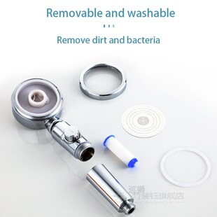 Pressurized shower filter element nozzle one health water st