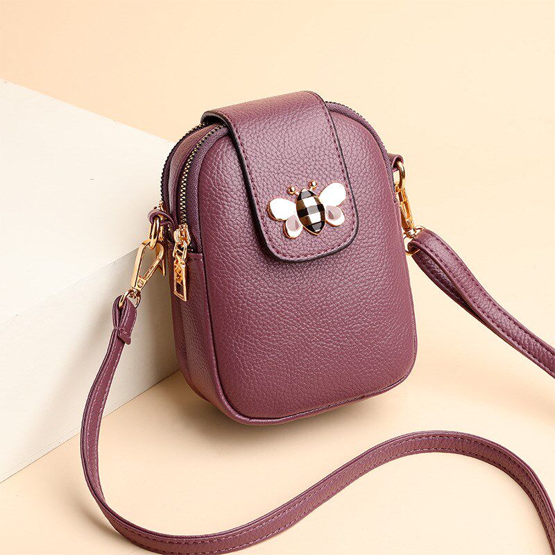 放手机的小包女新款软皮零钱包2024春季简约斜挎包包可爱网红小包