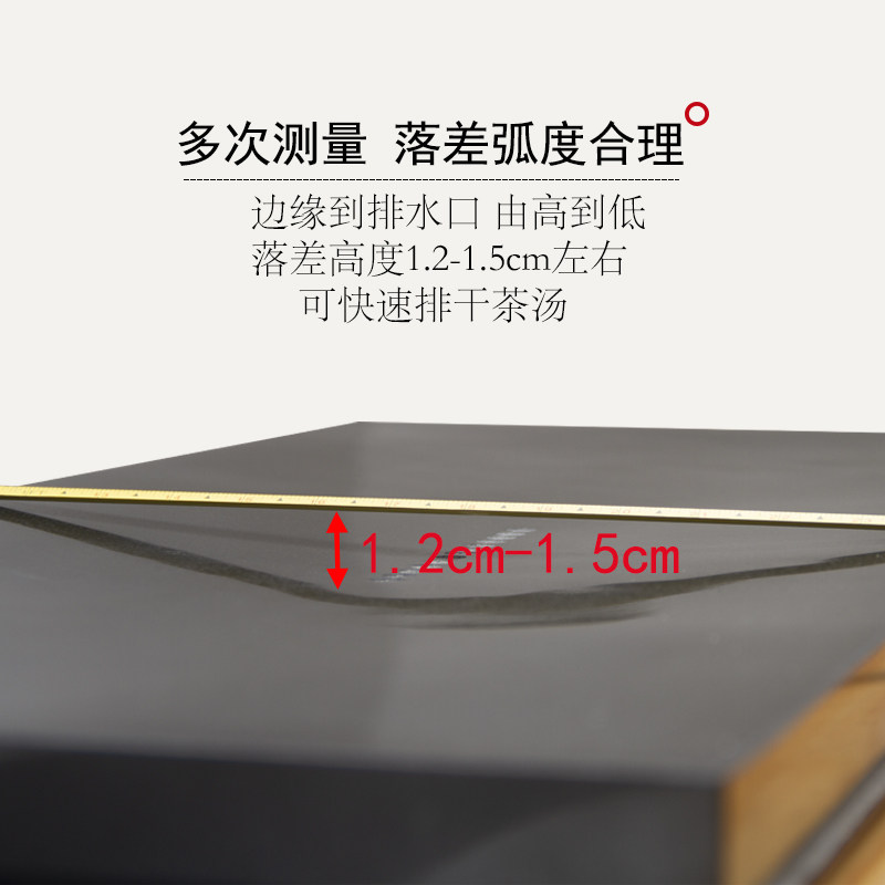 天然整块乌金石茶盘简约家用光面石茶台欧式极简茶海客厅抛光茶具