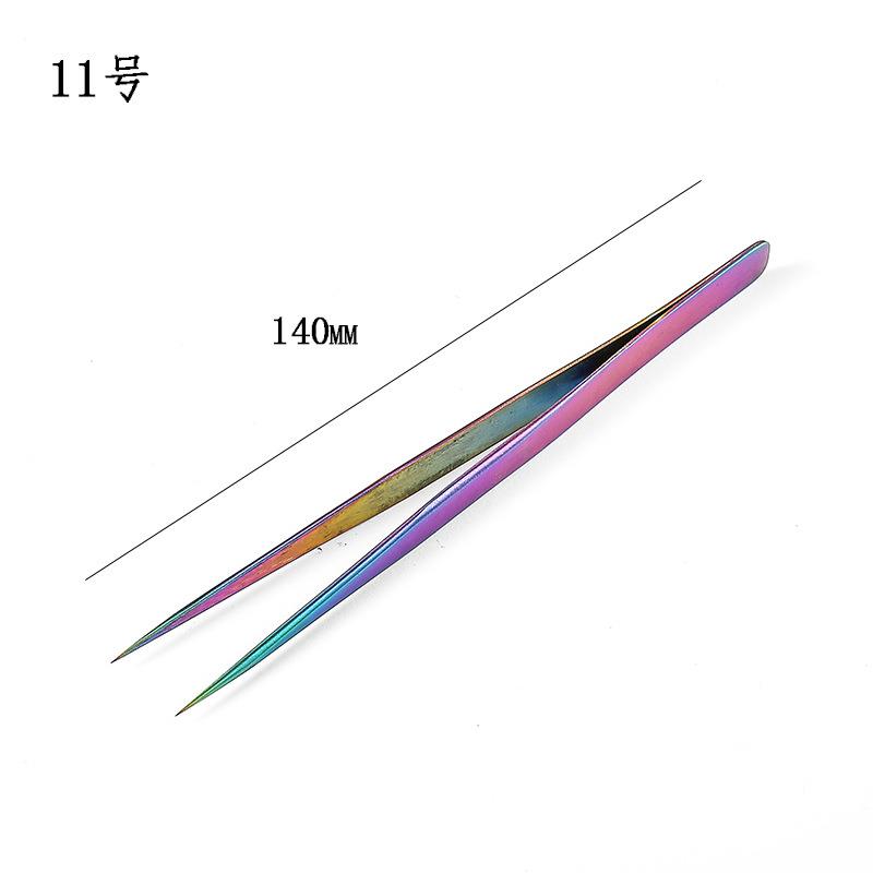 新品Electroplating colorful tweezers stainless steel tweezNF 饰品/流行首饰/时尚饰品新 其他DIY饰品配件 原图主图