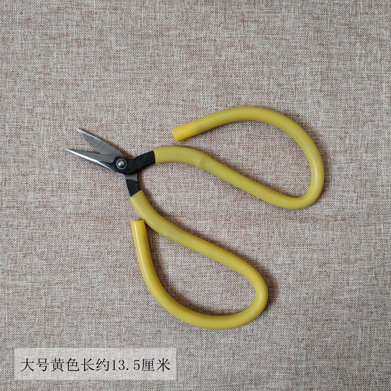 剪纸专用剪刀 无味胶管 窗花工具剪子 大手柄短刀尖 高碳钢吃厚