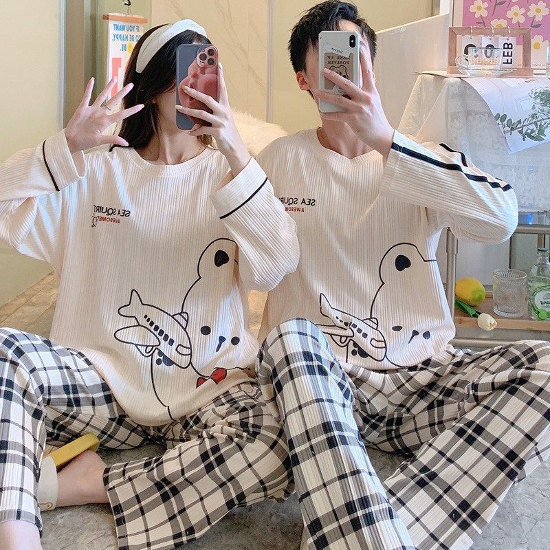 情侣睡衣春秋季2021年新款长袖男女家居服卡通可爱韩版秋冬款,女士内衣/男士内衣/家居服,睡衣/家居服套装,淘宝优惠券,粉丝福利购,淘宝优惠卷