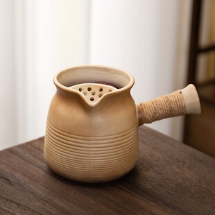 围炉煮茶壶粗陶泡茶壶神器罐罐烤奶侧把壶柴烧户外烧水壶碳炉茶器