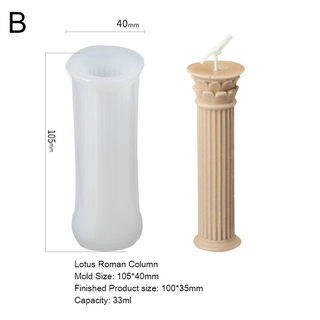 极速Roman Column Silicone Candle Mold DIY Venus Scented Huma