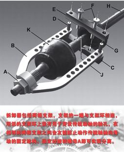 新汽车半轴笼球拉马拆卸工具加厚热处理球K笼万向拆装 器球笼拉促