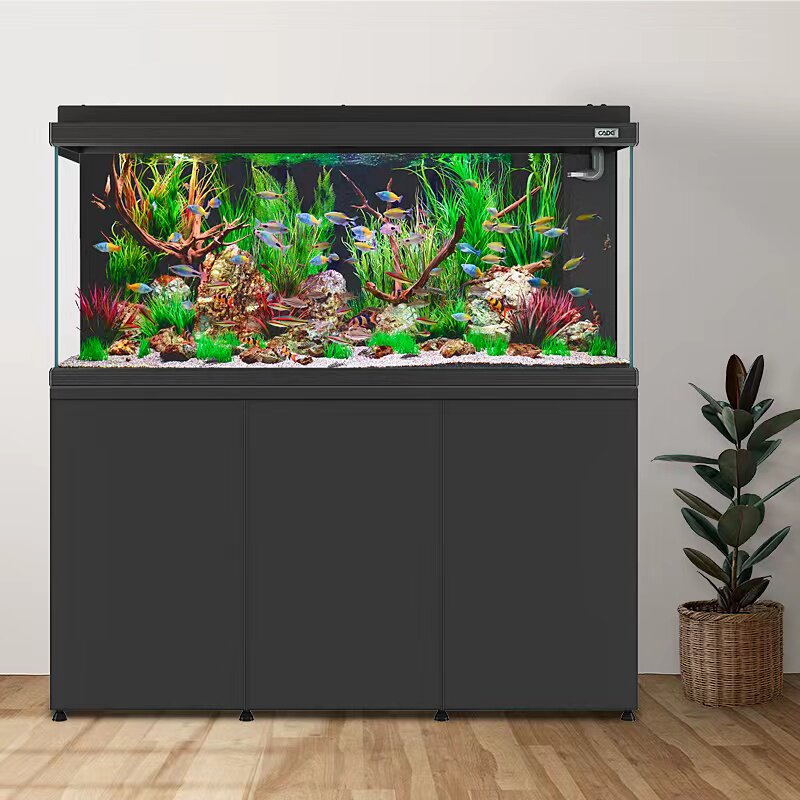 彩鲽彩蝶鱼缸超白玻璃mpg-s水族箱龙h鱼缸水草客厅底滤生态金鱼缸