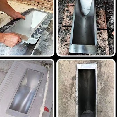 旱厕蹲便器304不锈钢防臭冲水旱厕专用马桶便池农U村改造蹲坑便器