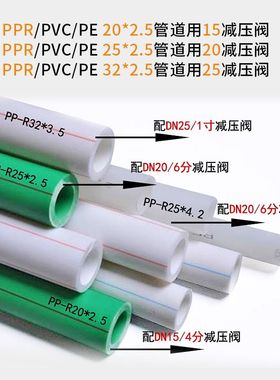 高晋不锈钢家用自来水减压阀u支管恒压阀热水器专用稳压阀4分YZ11