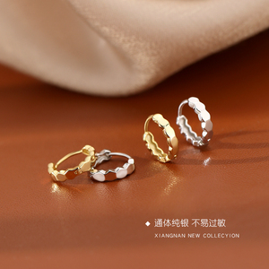 现货【巷南】g925纯银简约耳扣女小众耳圈2021年新款潮耳环高级感