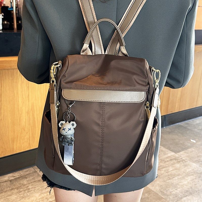 牛津布双肩包女2024新款时尚防盗背包旅行包大容量女生大学生书包,箱包皮具/热销女包/男包,双肩背包,淘宝优惠券,粉丝福利购,淘宝优惠卷