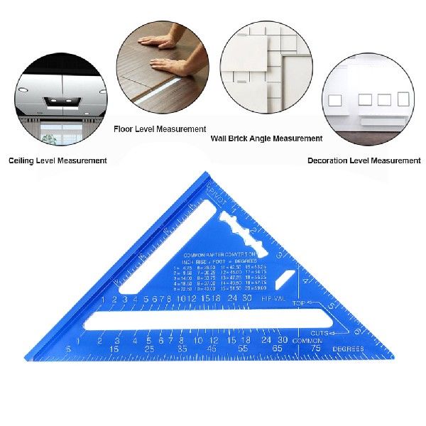 7 inach Metric Aluminum AlloyeTriangle Angl Ruler