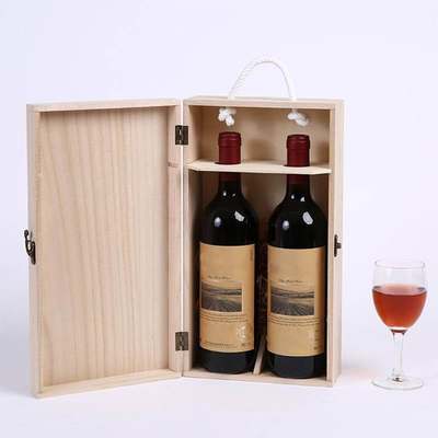 速发HighQuality Manufacturers Pine Wood Red Wine Carrier Gif