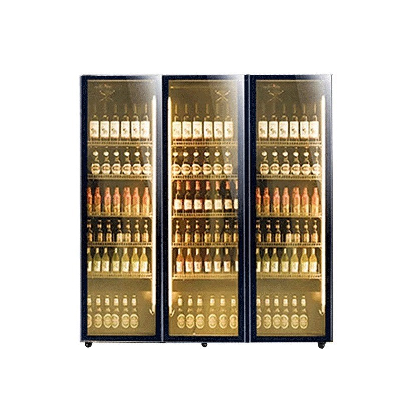 啤酒柜酒水冷藏展示p柜酒吧网红四门冰柜超市立式商用饮料冰箱