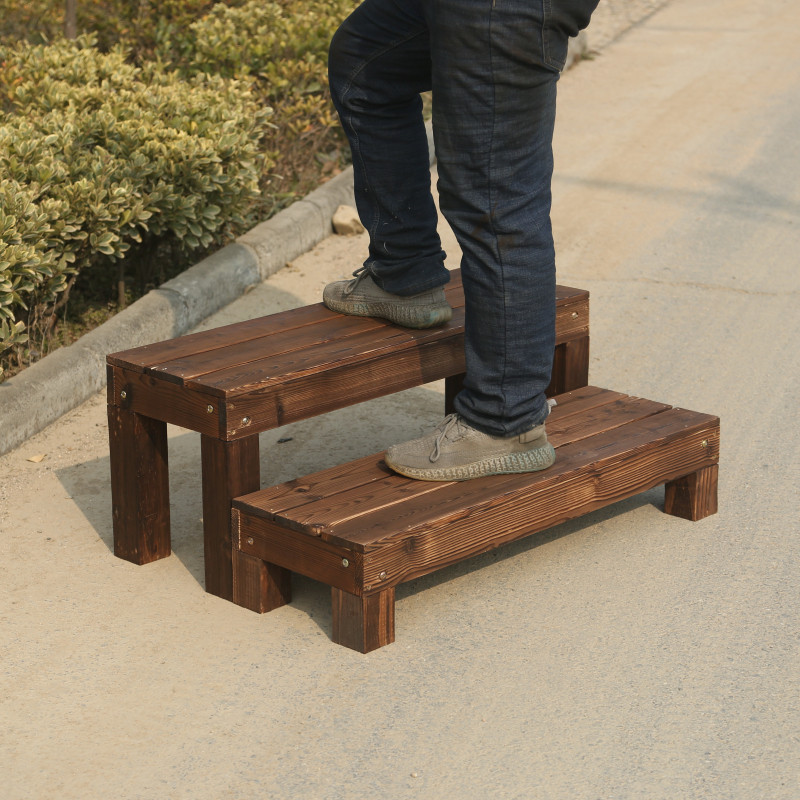 9QXC碳化木阳台脚踏浴室踏脚凳防腐木花架台阶户外实木多层阶梯踩,居家日用,其它,淘宝优惠券,粉丝福利购,淘宝优惠卷
