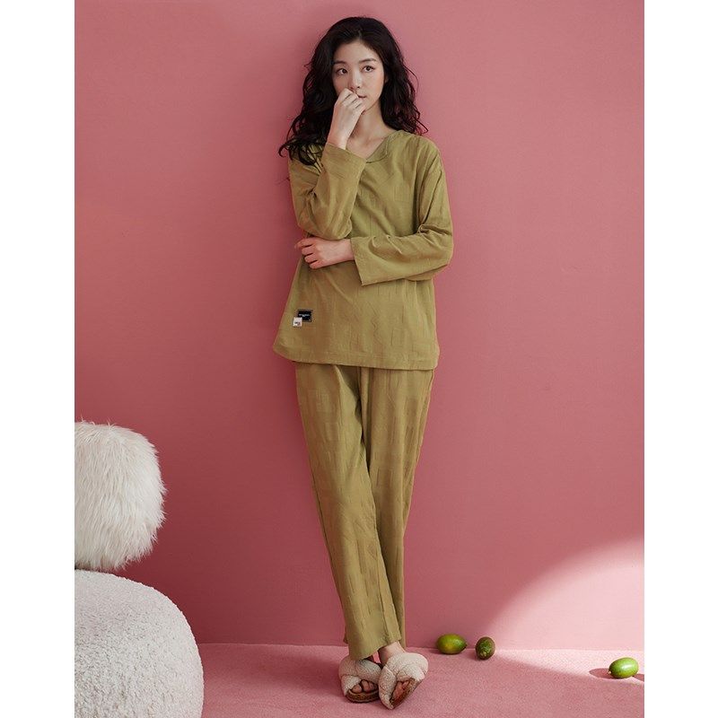 女款睡衣春秋季长袖简约套头家居服休闲外穿秋冬纯色套装,女士内衣/男士内衣/家居服,睡衣/家居服套装,淘宝优惠券,粉丝福利购,淘宝优惠卷