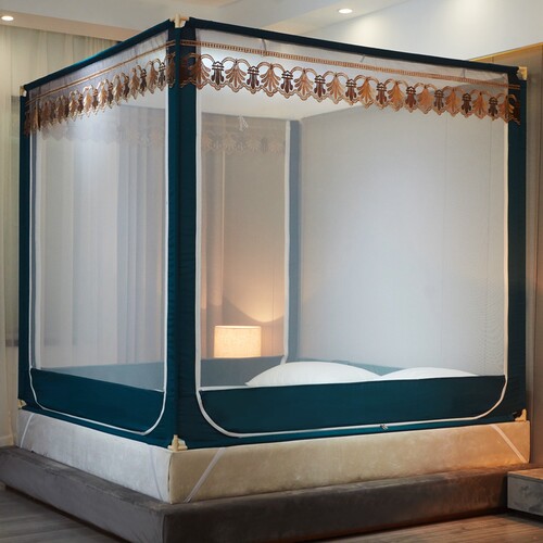 防摔蚊帐2023新款高级家用卧室儿童婴儿u型全底加密蒙古包坐床式