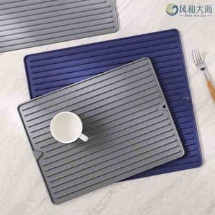 厨房大号沥水垫多功能硅胶台面垫长方形加厚隔热垫防滑餐桌吧 新款