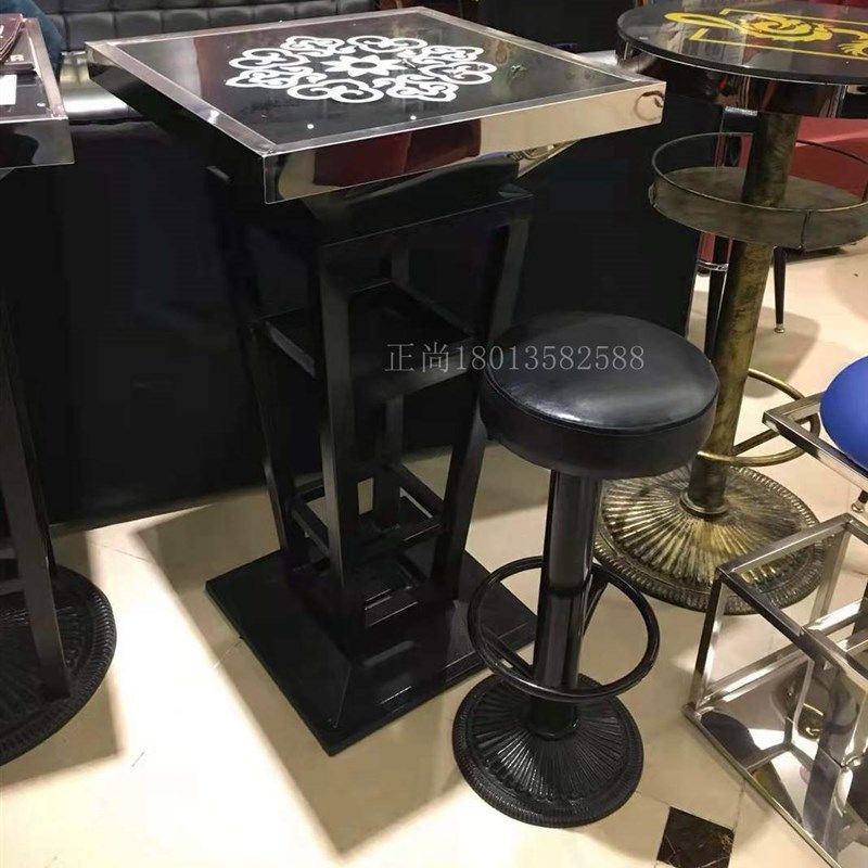 酒吧散台吧凳铁艺不锈钢网红桌椅家具定制酒吧台吧椅散座方台桌,商业/办公家具,酒吧桌,淘宝优惠券,粉丝福利购,淘宝优惠卷