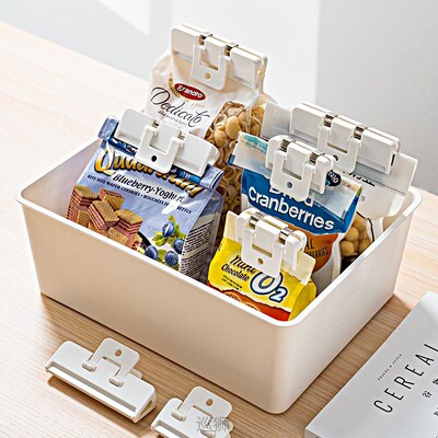 White sealing clip plastic food fresh-keeping bag clip kitch