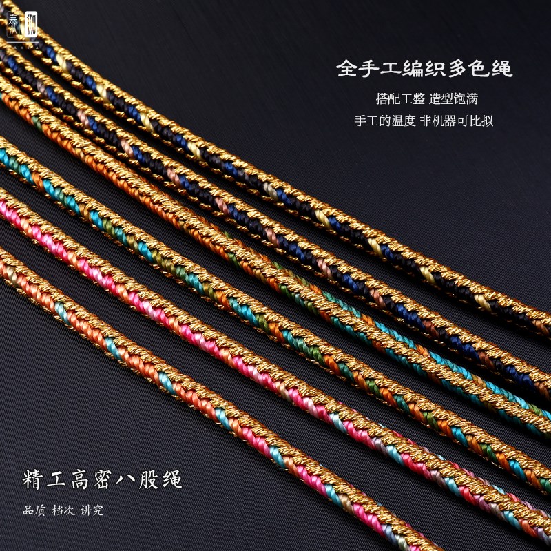 工厂销泰国佛牌链手工精编八股佛牌D挂绳轻奢民族风镶钻唐卡吊坠